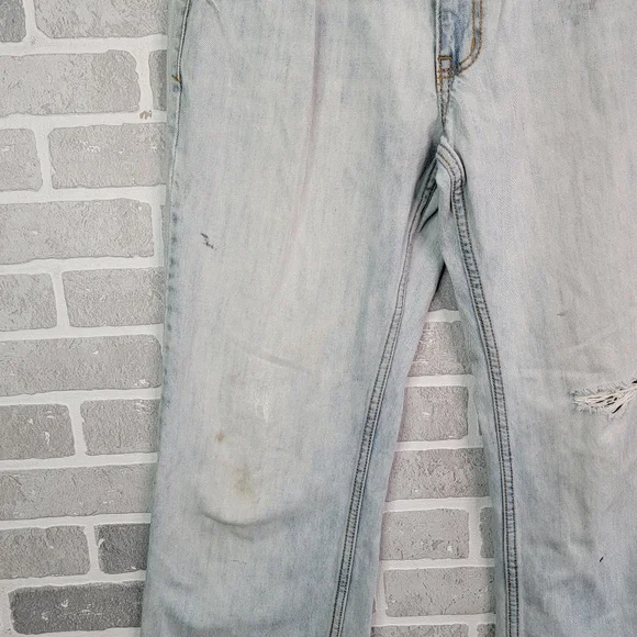 Aeropostale Benton Original Bootcut Wide Leg Thrashed Denim Jeans Men's Size 32 - Picture 7 of 16